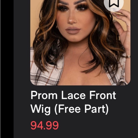 PROM WIG - Brown w/ Light Cooper Face Frame - Picture 2 of 2